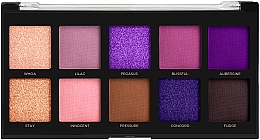 Палетка теней для век - Profusion Cosmetics Violets 10 Shades Eyeshadow Palette — фото N2