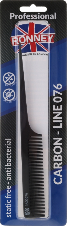 Расческа для волос, 215 мм - Ronney Professional Carbon Comb Line 076 — фото N2