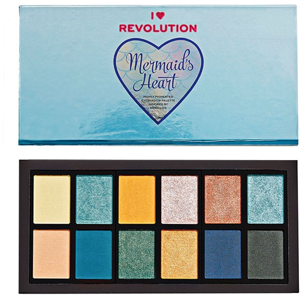 Палетка теней для век - I Heart Revolution Mermaid's Heart Eyeshadow Palette 