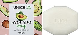 Натуральное мыло с авокадо и маслом жожоба - Unice Avocado Soap With Jojoba Oil — фото N2