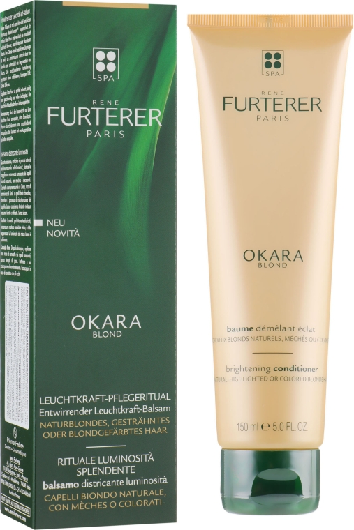 Бальзам для натурального світлого і фарбованого волосся - Rene Furterer Okara Blond Brightening Conditioner