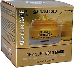 24-каратная маска для лица - Absolute Care Lux 24 Karat Gold Firm & Lift Gold Mask — фото N2