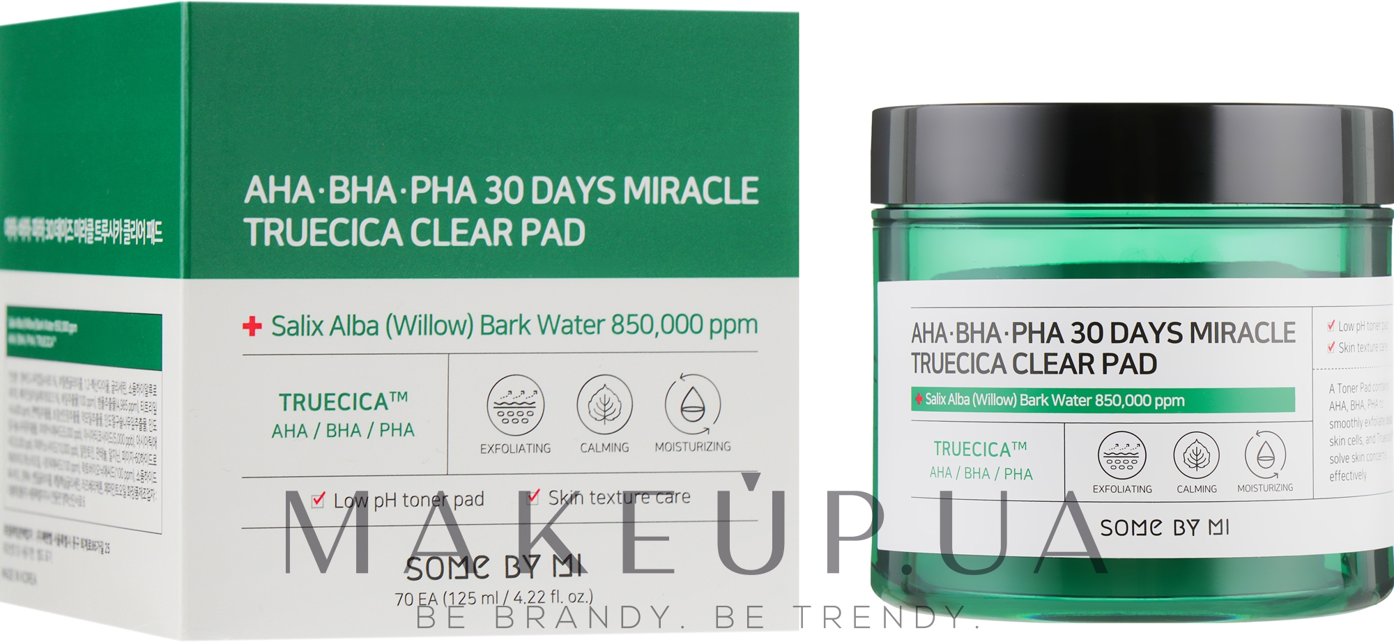 Кислотні педи для проблемної шкіри - Some By Mi AHA BHA PHA 30 Days Miracle Truecica Clear Pad — фото 70шт