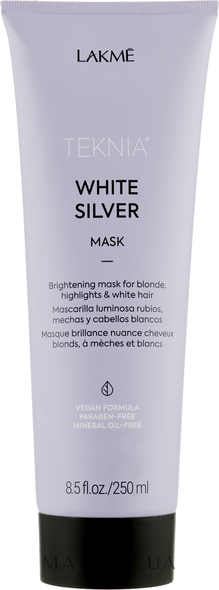Тонирующая маска для нейтрализации желтого оттенка - Lakme Teknia White Silver Mask — фото 250ml