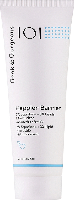 Крем для лица - Geek & Gorgeous Happier Barrier 10% Squalane + Lipids Moisturizer