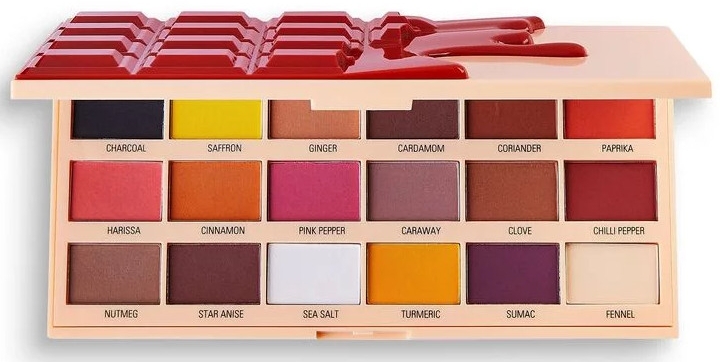 Палетка теней для век - I Heart Revolution Eyeshadow Chocolate Palette Cinnamon — фото N2