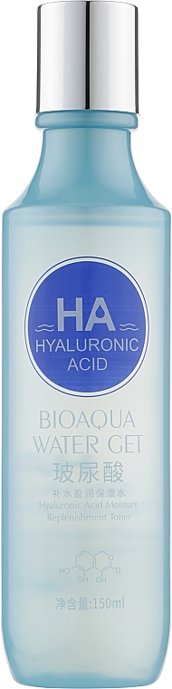 Зволожувальний балансувальний тонер для шкіри обличчя з гіалуроновою кислотою - Bioaqua Hyaluronic Acid Moisture Replenishment Toner — фото N1