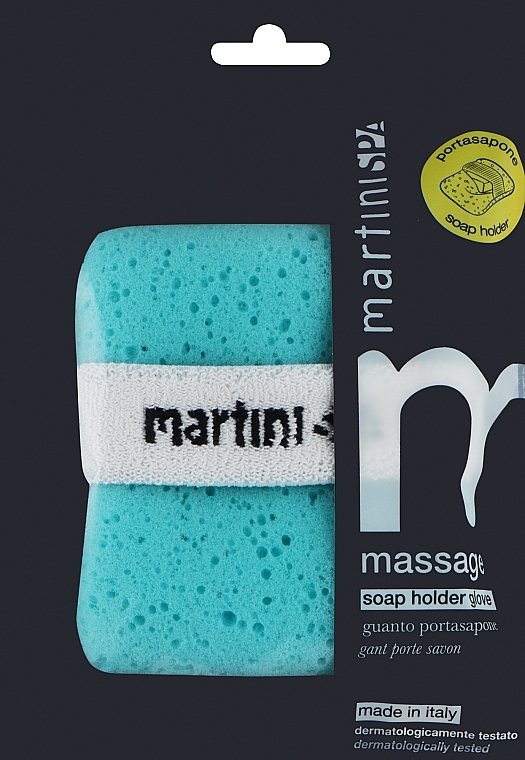 Губка-тримач для мила, бірюзова - Martini Spa Soap Holder Glove — фото N1