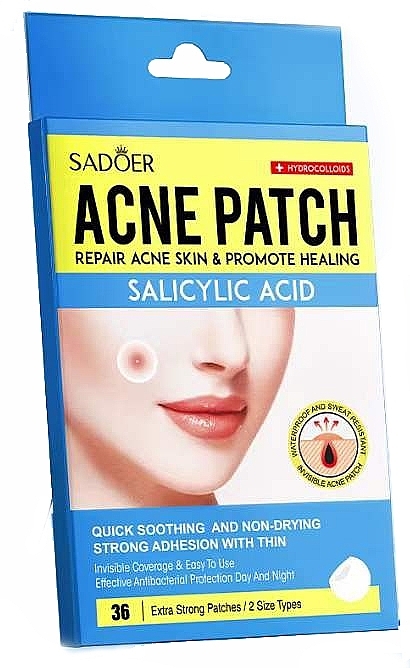 Патчи для проблемной кожи лица от прыщей - Sadoer Acne Patch — фото N1