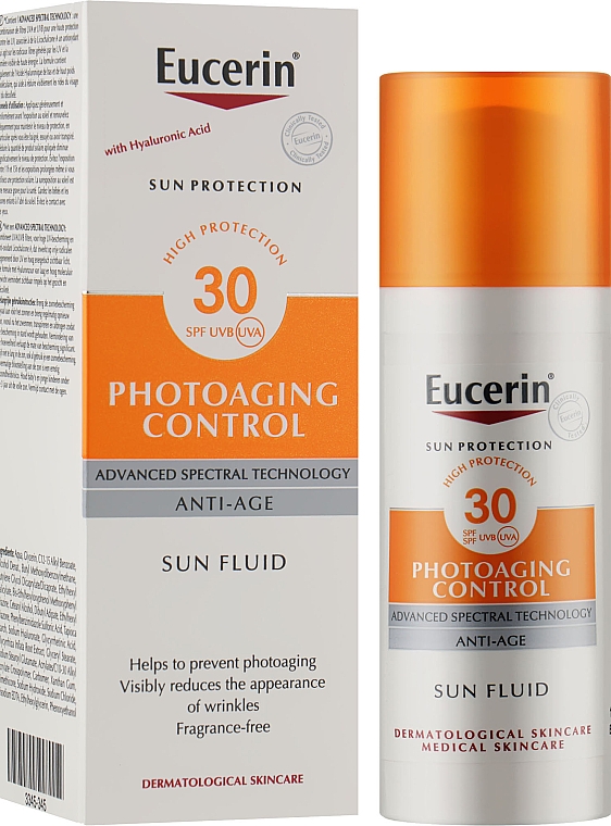 Флюид антивозрастной солнцезащитый - Eucerin Sun Protection Photoaging Control Sun Fluid SPF 30 — фото N2