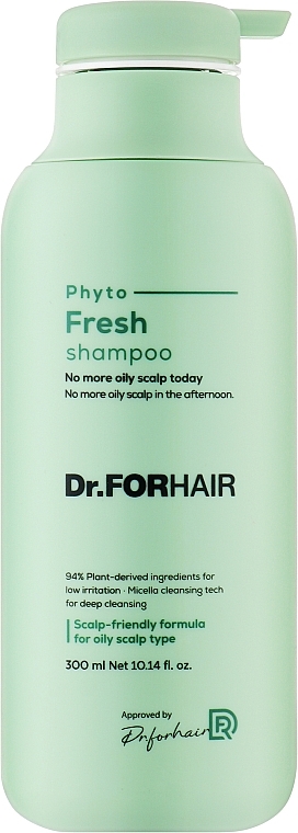 Мицеллярный шампунь для жирной кожи головы - Dr.FORHAIR Phyto Fresh Shampoo — фото N1