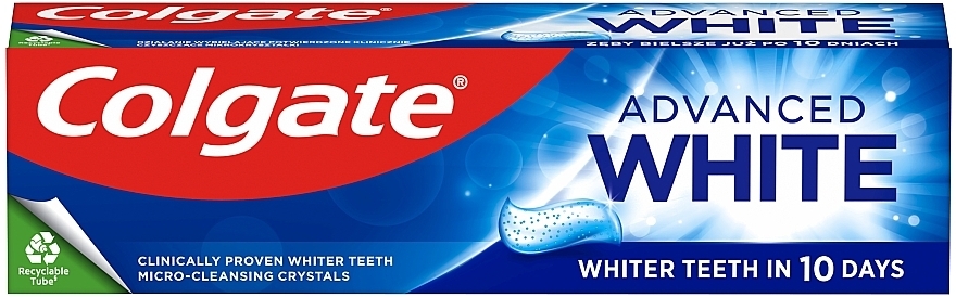 Зубна паста "Комплексне відбілювання" відбілювальна - Colgate Advanced White Whiter Teeth In 10 Days! — фото N2