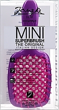 Расческа для волос, фиолетовая с розовым - Janeke Superbrush Small — фото N2