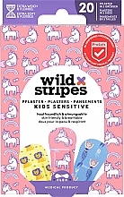 Набор пластырей для детей, 20 шт. - Wild Stripes Plasters Kids Sensitive Fantasy — фото N1