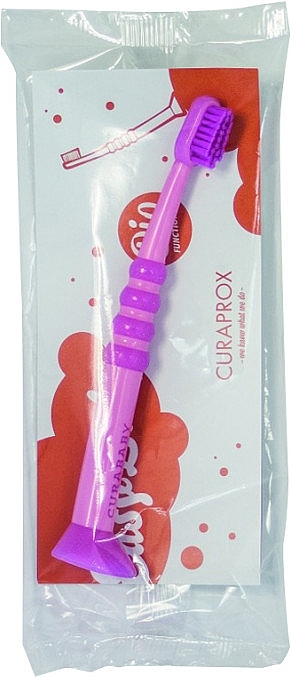 Детская зубная щетка CS Baby, розовая (целофановая упаковка) - Curaprox Baby Toothbrush — фото N1