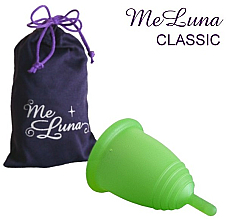 Парфумерія, косметика Менструальна чаша з ніжкою, розмір L, зелена - MeLuna Classic Menstrual Cup