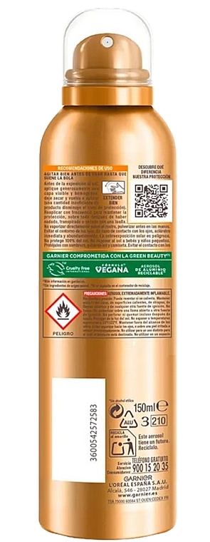 Спрей-бронзатор - Garnier Delial Ideal Bronze SPF30 — фото N2