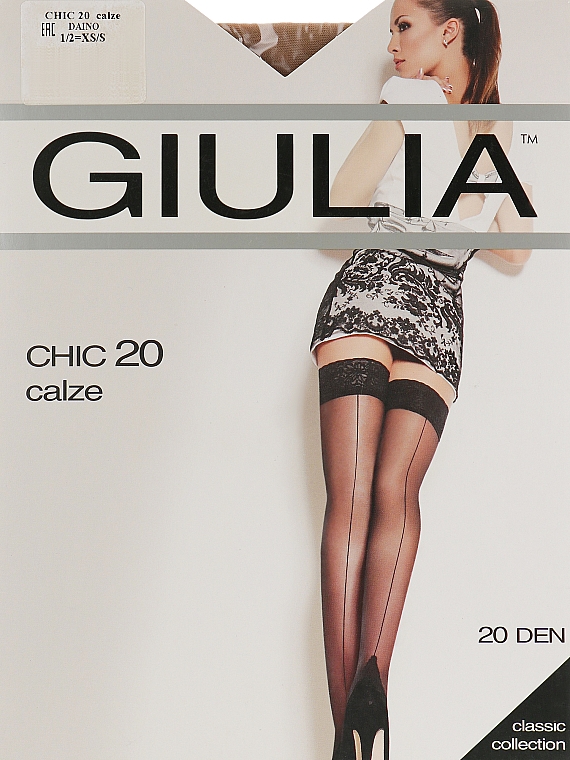 Чулки для женщин "Chic" 20 Den, calze-daino - Giulia — фото N1