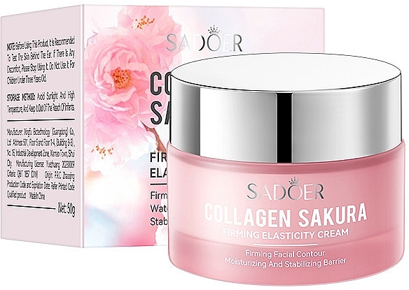 Крем для обличчя з сакурою - Sadoer Collagen Sakura Firming Elasticity Cream  — фото N1