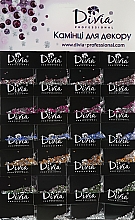 Духи, Парфюмерия, косметика Камни для декора цветные маленькие на планшете Di853 - Divia Professional