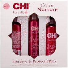 Духи, Парфюмерия, косметика Набор - CHI Rose Hip Oil Color Nurture Preserve and Protect Trio (shm/340ml + cond/340ml + oil/150g)