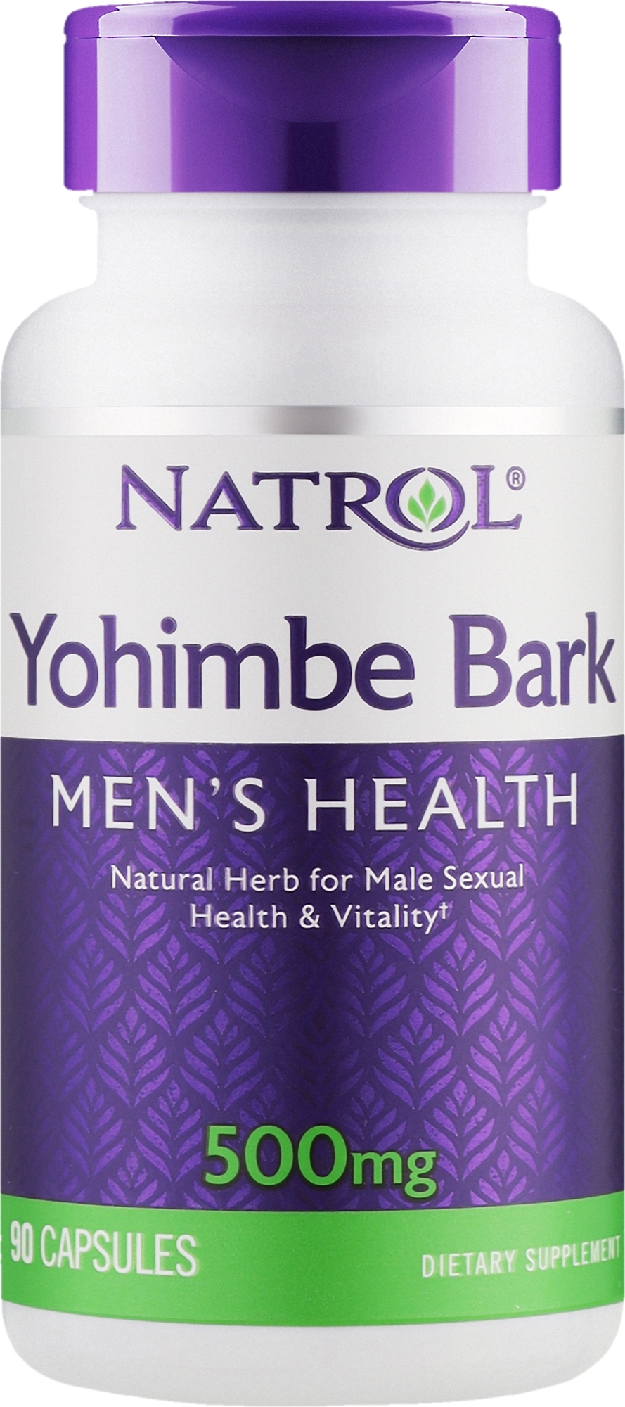 Біодобавка для чоловіків, 500 мг - Natrol Yohimbe Bark Men’s Health — фото 90шт