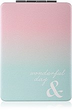 Косметичне дзеркало, «Wonderful Day», ментолово-рожеве - SPL — фото N1