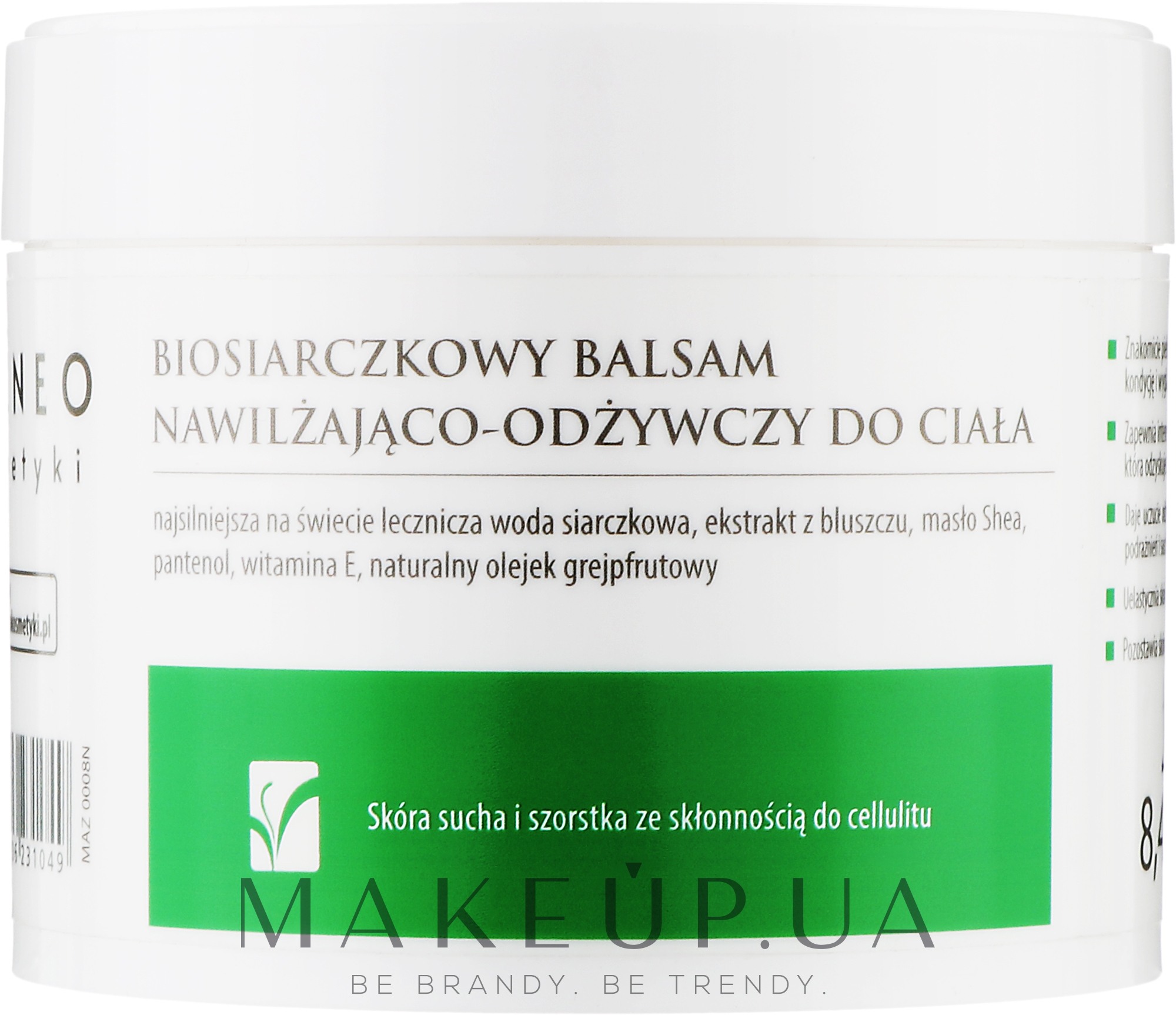 Бальзам для тела увлажняюще-питательный, антицеллюлитный, биосульфидный для сухой и огрубевшей кожи - Balneokosmetyki — фото 250ml