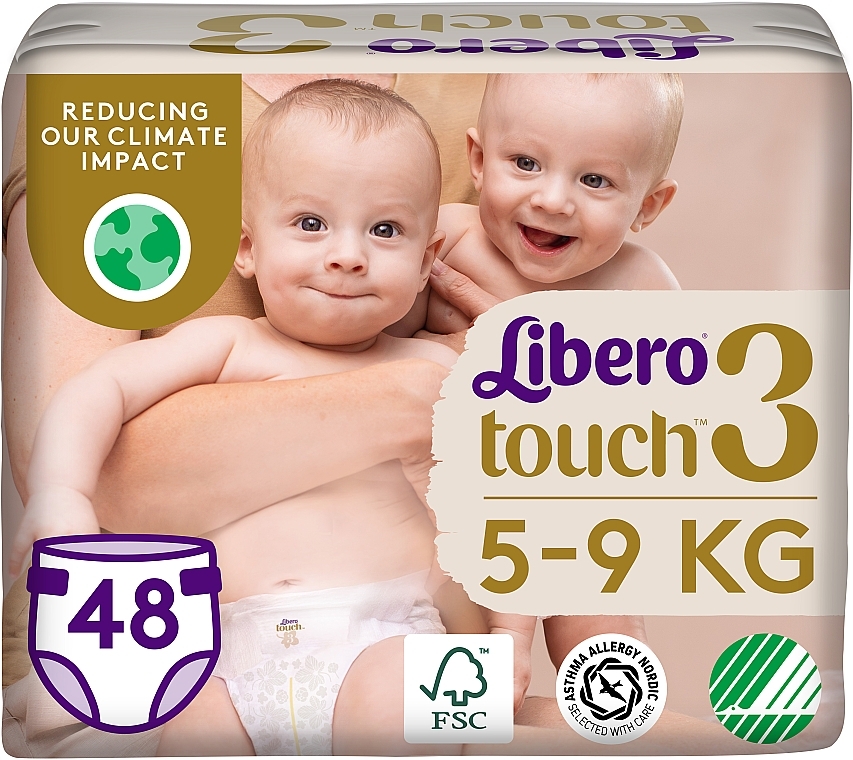 Підгузки дитячі Touch 3 (5-9 кг), 48 шт. - Libero