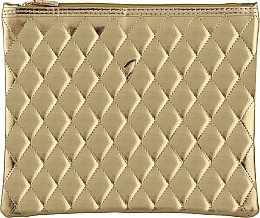 Косметичка стьобана велика, золотиста - Janeke Golden Quilted Pouch — фото N1