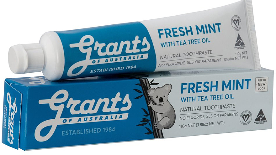 Зубна паста з олією чайного дерева - Grants of Australia Fresh Mint Toothpaste — фото N1