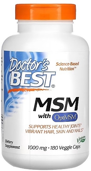 Пищевая добавка "МСМ" - Doctor's Best MSM With OptiMSM 1000 Mg — фото N1