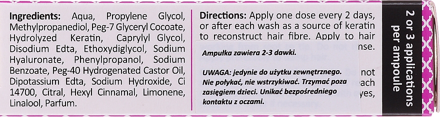 Ампулы для восстановления волос - Nuggela & Sule`Keratin-Hyaluronic Ampoule — фото N2