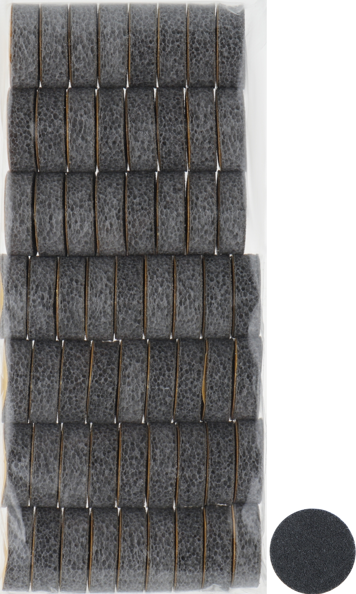 Сменные бафы для педикюрного диска, 21 мм, 100 грит, черные - ThePilochki — фото 50шт