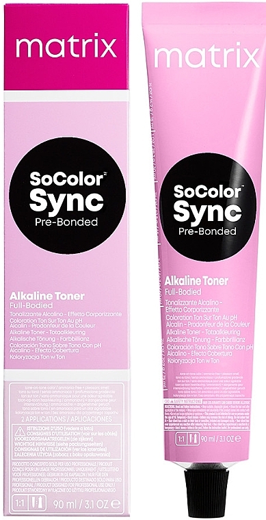 УЦЕНКА Безамиачный тонер для волос - Matrix SoColor Sync Alkaline Toner * — фото N3