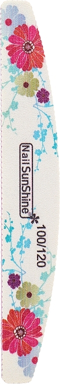 Пилочка для манікюру, 100/180 грит, із квітковим принтом - Frau Schein — фото N1
