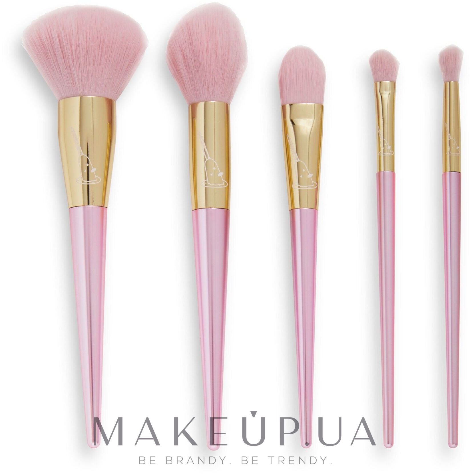 Набор кистей для макияжа - I Heart Revolution Elf Narwhal Brush Set — фото 5шт