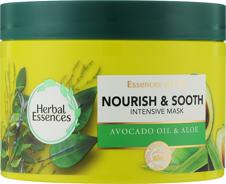 Маска для волос "Питание" - Herbal Essences Nourish & Sooth Avocado Oil & Aloe Intensive Hair Mask