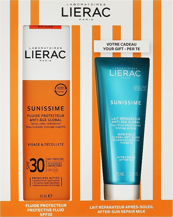 Набір - Lierac Sunissime (fluid/40ml + b/milk/75) — фото N1