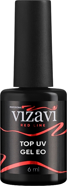 Глянцевий фінішний гель - Vizavi Professional Red Line Top UV Gel EO