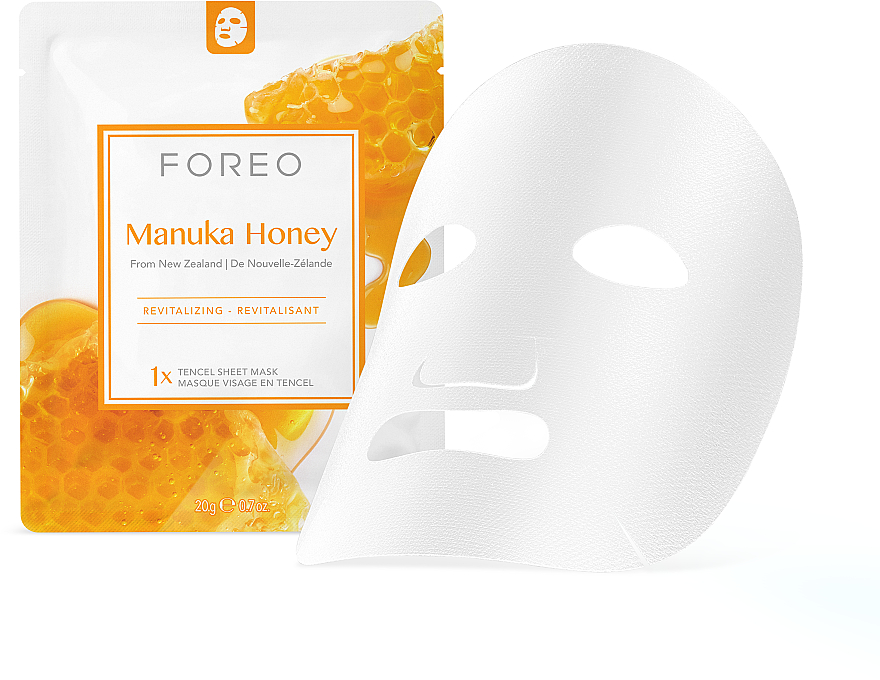 Тканевая смарт-маска для восстановления кожи - Foreo Manuka Honey Sheet Mask — фото N1
