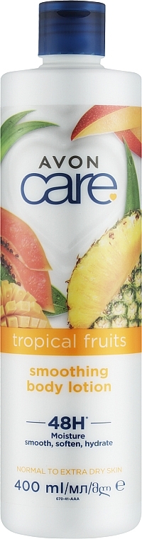Разглаживающий лосьон для тела с экстрактами фруктов - Avon Care Tropical Fruits Smoothing Body Lotion  — фото N1
