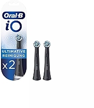 Насадки для электрической зубной щетки, черные, 2 шт. - Oral-B iO Ultimate Clean — фото N1