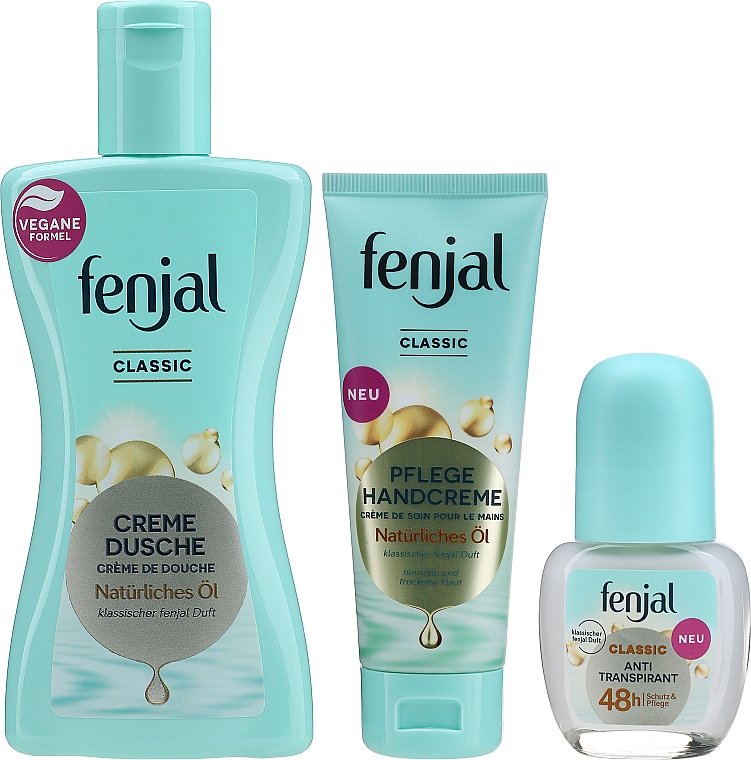 Набор - Fenjal Classic (sh/cr/200ml + h/cr/75ml + deo/50ml) — фото N1