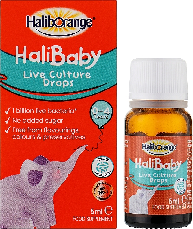 Пробіотики для дітей від 6 місяців - Haliborange HaliBaby Live Culture Drops — фото N2