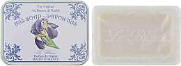 Парфумерія, косметика Натуральне мило в жерстяній упаковці "Іриси" - Le Blanc Iris Soap