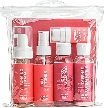 Дорожный набор для сухой и нормальной кожи - Marie Fresh Cosmetics Travel Set For Dry Skin (f/foam/50ml + f/ton/50ml + h/shm/50ml + h/cond/50ml + f/cr/5ml) — фото N1