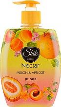 Гель-мило рідке "Диня і абрикос", у полімерній пляшці - Шик Nectar — фото N1