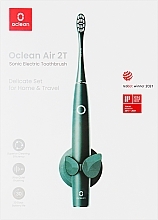 Парфумерія, косметика Електрична зубна щітка Oclean Air 2T Green, футляр, настінне кріплення - Oclean Air 2T Electric Toothbrush Green