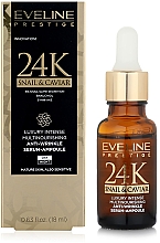 Парфумерія, косметика Сироватка для обличчя - Eveline Prestige 24k Snail & Caviar Anti-Wrinkle Serum-Ampoule